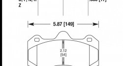 Колодки тормозные HB717R.660 HAWK Street Race; 17mm
