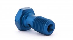 Болт (штуцер) для banjo M10x1.25 L=20mm алюминий СИНИЙ, Goodridge 992-03-32DBU