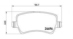 Колодки тормозные HB778Y.630 HAWK LTS; 16mm задние Land Rover Evoque, Freelander MK2