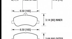 Колодки тормозные HB756F.770 HAWK HPS; 20mm  перед MB GLK W204
