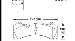 Колодки тормозные HB582G.660 HAWK DTC-60 Brembo Scalloped 17 mm