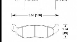 Колодки тормозные HB513F.610 HAWK HPS задн. DODGE RAM 1500, DURANGO