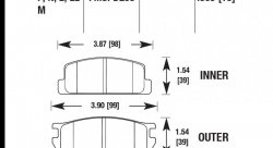 Колодки тормозные HB151E.505 HAWK Blue 9012 Mazda RX-7 (Rear) 13 mm