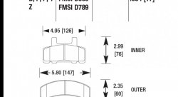 Колодки тормозные HB332Y.654 HAWK LTS передние CADILLAC / CHEVROLET