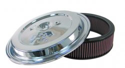 Фильтр нулевого сопротивления K&N CE-1502 CHROME/TOP,2 HL,W/E-1500; K&N LOGO