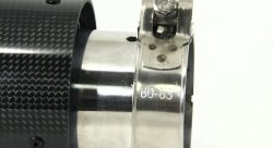 Насадка на глушитель, дизайн AKRAPOVIC EVO G карбон, D посадочный 63 мм / D наруж 90 мм AC16390EVG