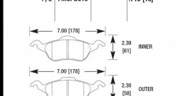 Колодки тормозные HB346F.713 HAWK HPS передние FORD Focus