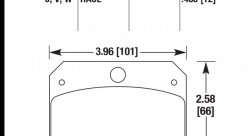 Колодки тормозные HB267J.480 HAWK DR-97 Strange w/ 0.438 in. center hole 12 mm