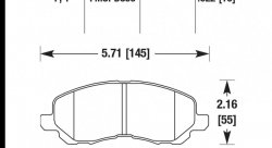 Колодки тормозные HB435F.622 HAWK HPS передние Mitsubishi Lancer 9, 10