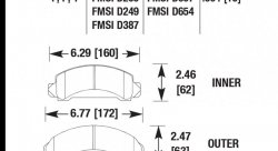 Колодки тормозные HB279P.594 HAWK SuperDuty; 15mm