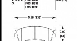 Колодки тормозные HB211N.606 HAWK HP Plus