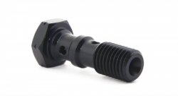 Болт (штуцер) двойной для banjo M10x1.25 L=30 mm алюминий ЧЕРНЫЙ, Goodridge 993-03-32DBK