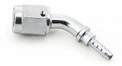 Фитинг мама AN-03 3/8X24 под прямой конус, 45° D-03 хром, под опрессовку S6046-03CH, Goodridge