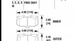 Колодки тормозные HB178W.564 HAWK DTC-30  передние SUBARU Impreza WRX; Nissan 300ZX; HPB тип 1;