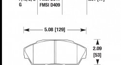 Колодки тормозные HB242E.661 HAWK Blue 9012 Acura/Honda 17 mm