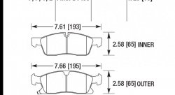 Колодки тормозные HB701Z.723 HAWK PC передние Jeep Grand Cherokee WK2/Dodge Durango 2011+