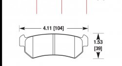 Колодки тормозные HB593F.548 HAWK HPS; 14mm