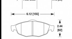 Колодки тормозные HB498F.772 HAWK HPS