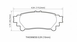 Колодки тормозные DC1391V15 DC brakes Street STR.S, задн. Lexus RX350 2010-> ; HIGHLANDER 2010->