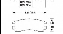 Колодки тормозные HB359G.543 HAWK DTC-60