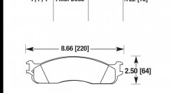 Колодки тормозные HB552Y.722 HAWK LTS DODGE RAM