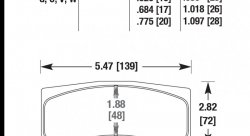 Колодки тормозные HB130Q.980 HAWK DTC-80; Brembo, Wilwood 25mm