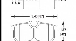 Колодки тормозные HB430F.547 HAWK HPS задние FORD Focus 2.0 RS /  ST170