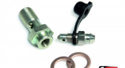 Болт (штуцер) с прокачным штуцером  Goodridge для banjo M10x1 сталь, 992-31BNZ1