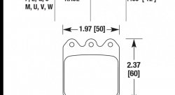 Колодки тормозные HB622G.490 HAWK DTC-60; Wilwood DLS 6812 13mm