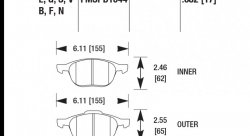 Колодки тормозные HB519F.682 HAWK HPS передние FORD FOCUS 2 , 3/ MAZDA 3, 5