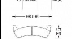 Колодки тормозные HB285P.595 HAWK SuperDuty; 15mm