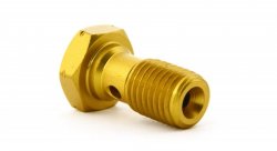 Болт (штуцер) для banjo M10x1.25 L=20mm алюминий ЗОЛОТО, Goodridge 992-03-32DGD