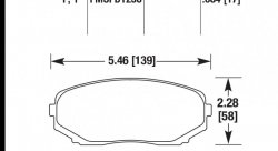 Колодки тормозные HB656Y.684 HAWK PC; 18mm