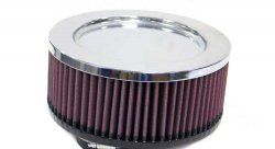 Фильтр нулевого сопротивления универсальный K&N RA-098V   Chrome Filter