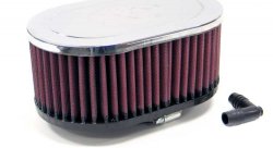 Фильтр нулевого сопротивления универсальный K&N RA-077V   Chrome Filter