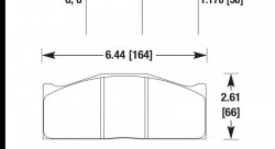 Колодки тормозные HB331U1.17 HAWK DTC-70 AP Racing, Brembo 30 mm