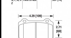 Колодки тормозные HB663N.557 HAWK HP Plus
