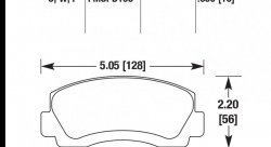 Колодки тормозные HB614U.600 HAWK DTC-70 Toyota 15 mm