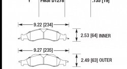 Колодки тормозные HB578Y.735 HAWK LTS