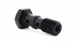 Болт (штуцер) двойной для banjo M10x1 L=30 mm алюминий ЧЕРНЫЙ, Goodridge 993-03-31DBK