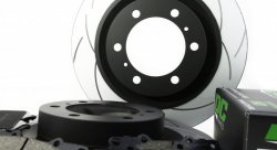 КОМПЛЕКТ ПЕРЕДНИЙ:Тормозные диски DBA 2736S T2+колодки DC brakes sHD Toyota PRADO 150 / Lexus GX460