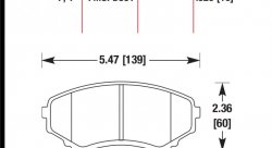 Колодки тормозные HB379Y.626 HAWK LTS; 16mm