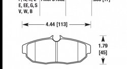 Колодки тормозные HB485G.656 HAWK DTC-60 Mustang (Rear) 17 mm