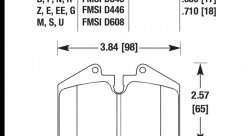 Колодки тормозные HB170F.650 HAWK HPS  StopTech задн.LC200, LX570 4поршн. ST41