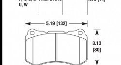 Колодки тормозные HB530U.570 HAWK DTC-70 Acura 14 mm