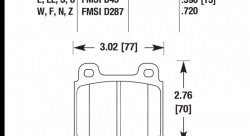 Колодки тормозные HB171N.590 HAWK HP Plus