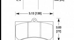 Колодки тормозные HB114G.980 HAWK DTC-60; AP Racing 25mm