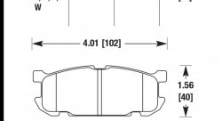 Колодки тормозные HB442E.496 HAWK Blue 9012 Mazda Miata (Rear) 13 mm