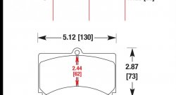 Колодки тормозные HB224U1.12 HAWK DTC-70 Wilwood, Alcon 29 mm