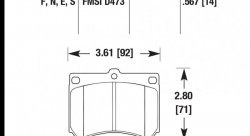 Колодки тормозные HB246N.567 HAWK HP Plus; 15mm